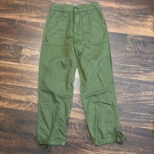 Urban Outfitters Drawstring Cuff Pants green size 0 guc